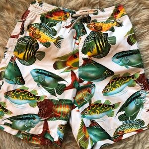 Boys GAP swim trunks FISH -small 6-7